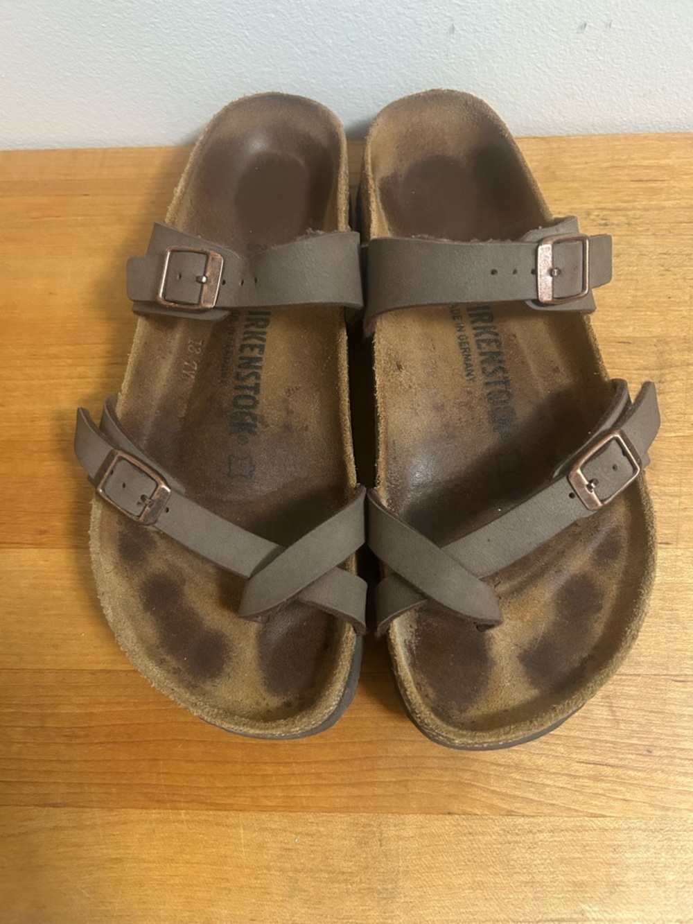 Birkenstock Brown Strappy Double-Buckle Sandals 39